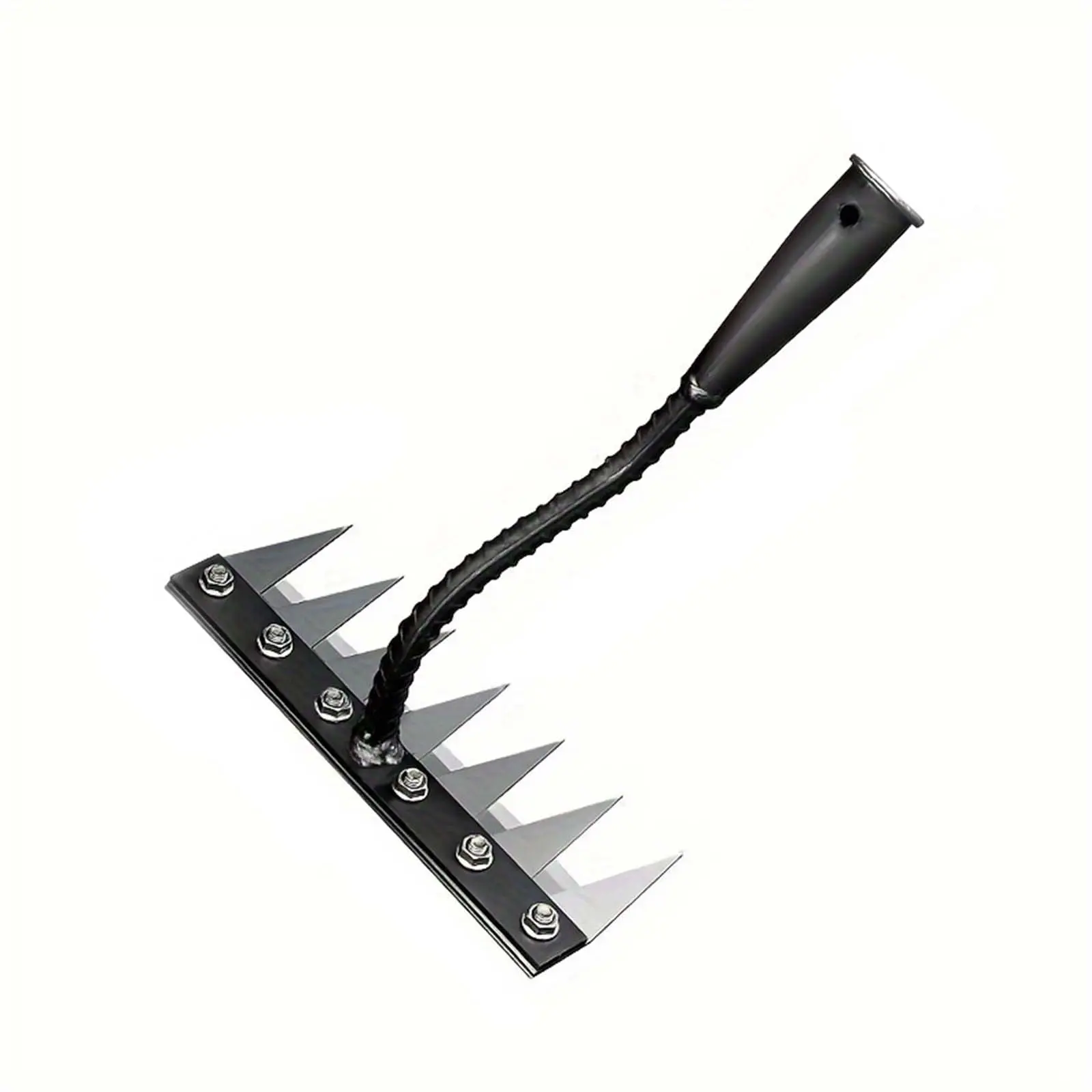 Gardening Hand Weeder Tool,Manual Weeder Tool with Detachable Blades, High Carbon Steel Dual-Edge Design for Farm Garden Lawn Weed Removal, Soil Cultivation & Root Extraction (7 Tines)