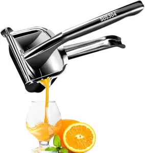 Stainless Steel Lemon Squeezer Citrus Juicer Hand Press Heavy Duty Manual Squeeze Juice Extractor Maker Orange Lime Grapefruit Presser (Style 1)