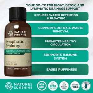 Nature's Sunshine Lymphatic Drainage Support Supplement - Herbal Extracts for Detoxification, Reduces Puffiness & Bloating, Supports Lymph Flow Nature's Sunshine Lymphatic Drainage Support Supplement - Herbal Extracts for Detoxification, Reduces Puffiness & Bloating, Supports Lymph Flow