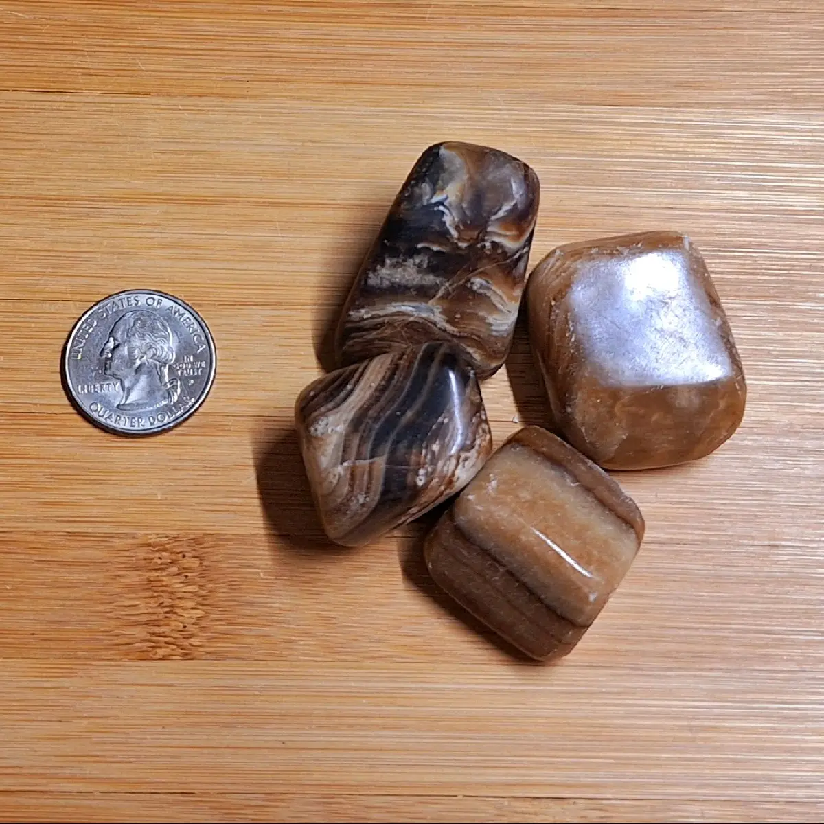 Tumbled Chocolate Calcite