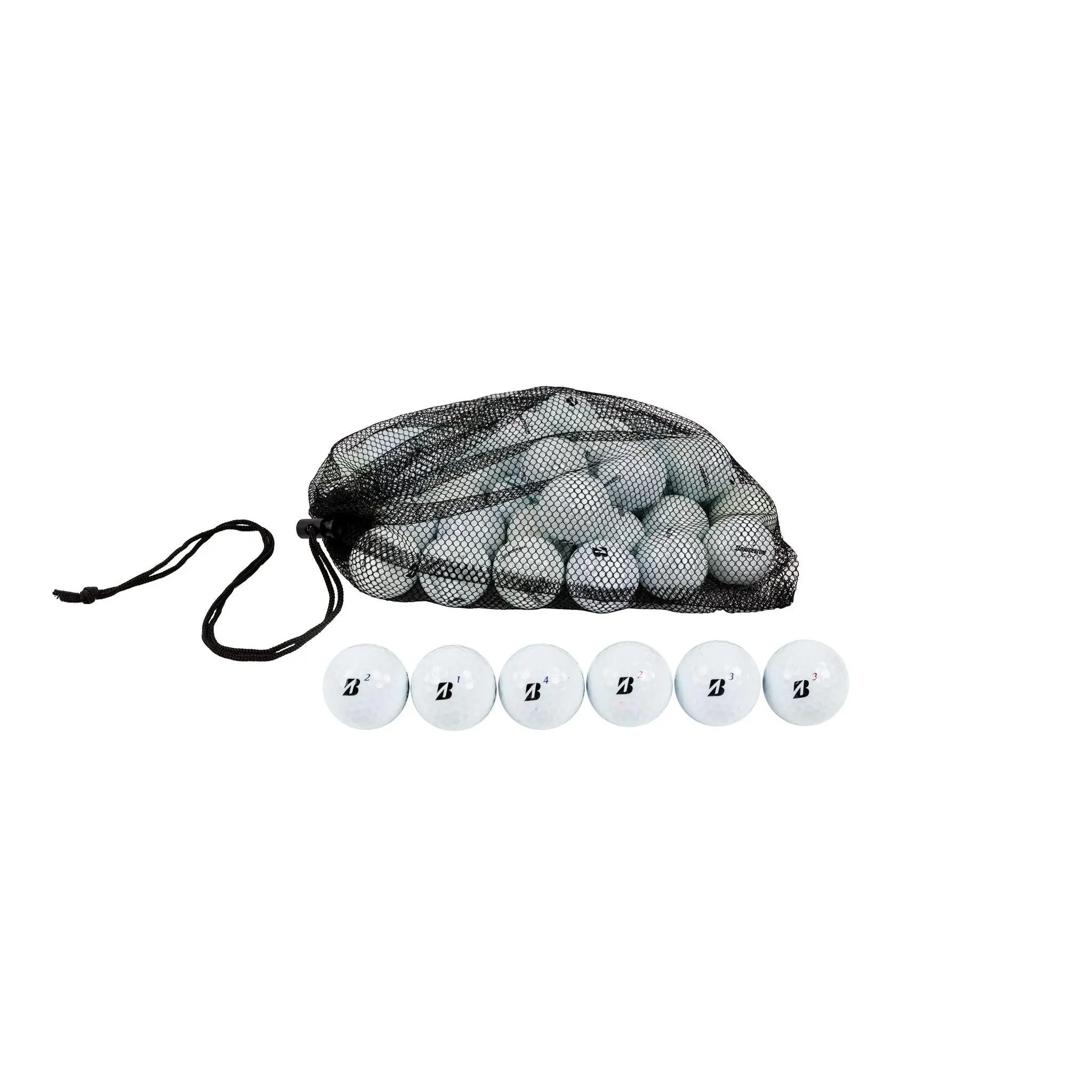 Bridgestone Tour Golf Ball Mesh Bag - 48-Count Mix, Golf Gear, Reusable Bag, Advanced Boosts Ball Speed, Ideal for Course Play & Distance on Tee