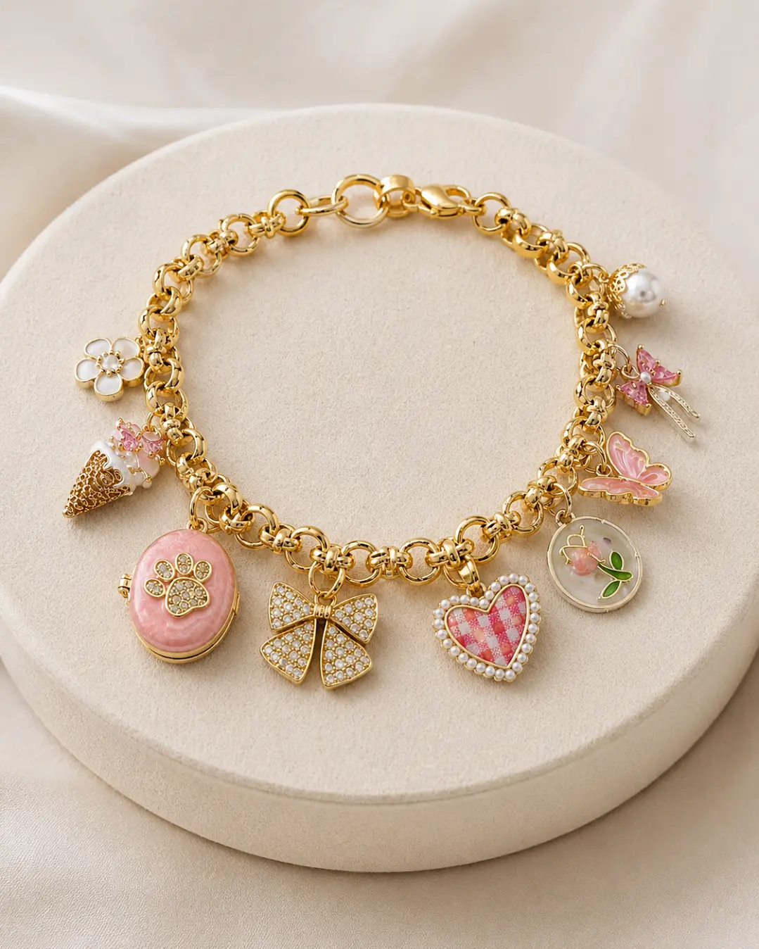 Charmed By Elle Custom Charm Bracelet Created on TikTok Live.