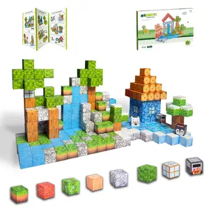 Magnetic Building Blocks - Build My Magnet World Set - Ice Forest Theme - STEM Sensory Toy - Holiday Gift - Birthday Gift - For Ages 3+