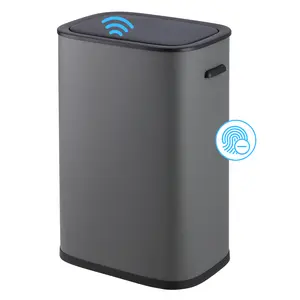 Motion Sensor 15 Gallon Automatic Kitchen Trash Can – 55L Rectangle Touchless Electronic Smart Stainless Steel Garbage Can with Lid, Waste Bin for Kitchen Office