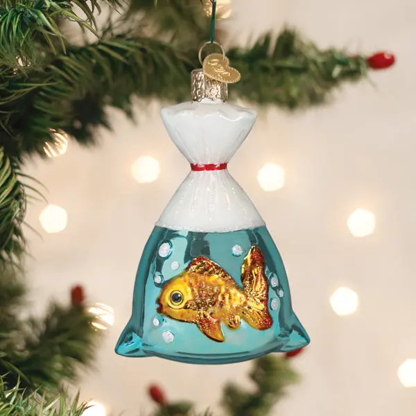 Goldfish In A Bag Hanging Ornament, Home Ornament, Party Decor, Festive Decoration for Home & Party Needs, Ornaments Decoration