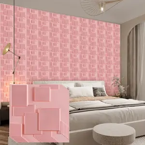 (20pcs/30pcs) 3D Wall Panels for Indoor Decoration, PVC Flower Texture, Soundproof Moisture-Proof, Quieter Indoor Atmosphere, 30cm X 30cm, Living Room Bedroom Hotel Office