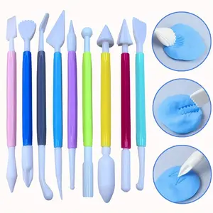 Ceramic Clay Plastic Tool Set, Durable Easy Clean Multi-Function Molding Tools, Essential for DIY Crafts, Handmade Ceramics, Streamlined Design
