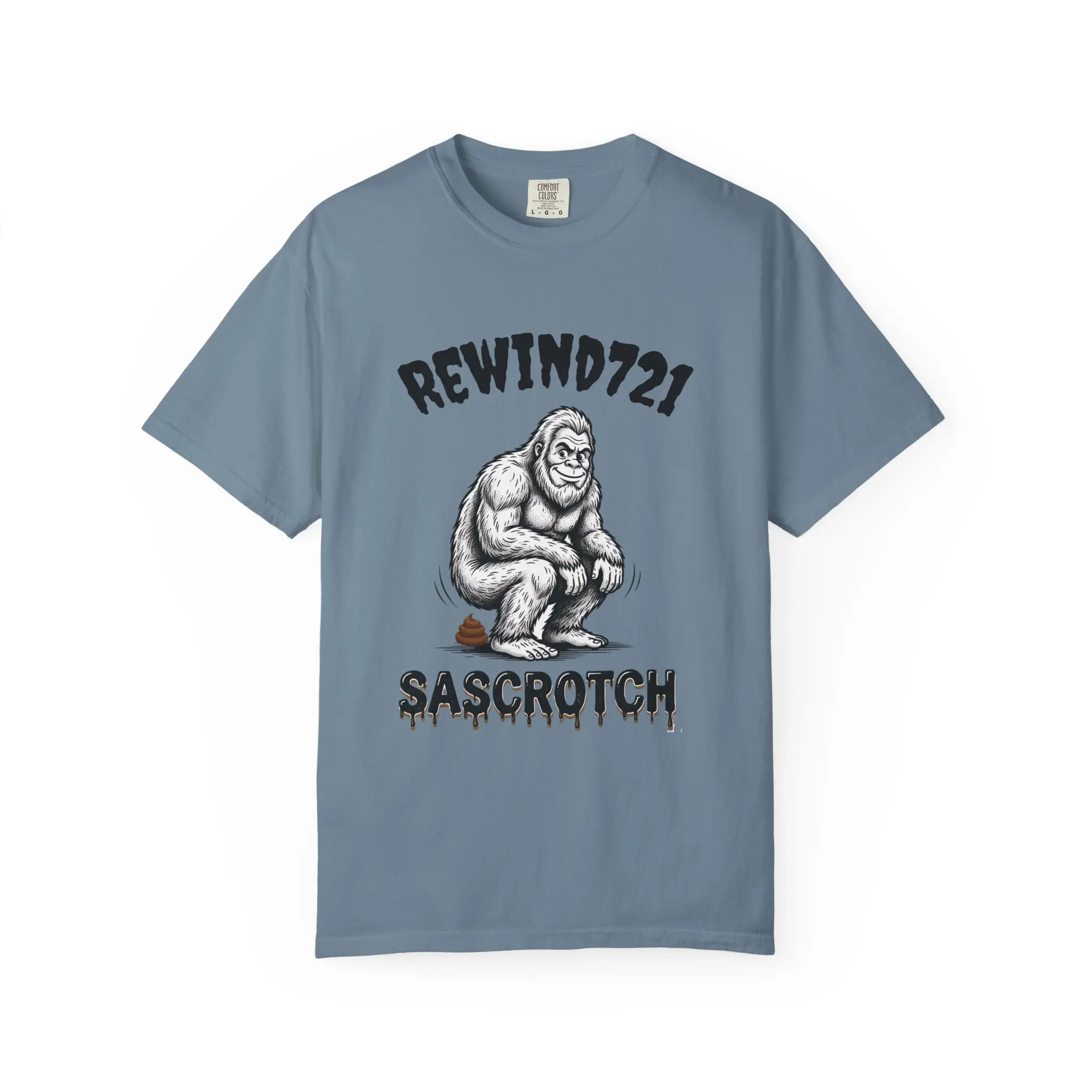 Men's Streetwear Graphic T-Shirt - Seamless Relaxed Fit, Round Neck, Vintage Garment-Dyed Heavyweight Cotton