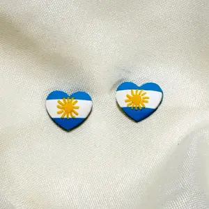 Flag Heart Earrings