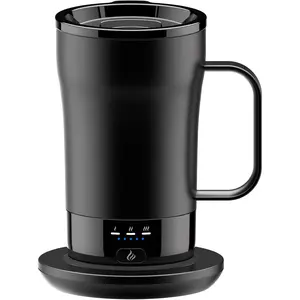 Self-heating Coffee Cup, 14 oz Rechargeable Heated Coffee Cup - Temperature Control Cup Keeps Drinks Hot, Smart Cup Great Gift for Women and Slow Drinkers