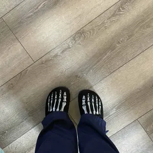 Skeleton Mule Slides - Gothic Punk Slip-On Shoes | Edgy Daily Style