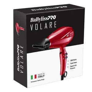 BaBylissPRO Volare V1 Hair Dryer Red BRVOL1 – Ferrari-Designed Power for Elite Styling