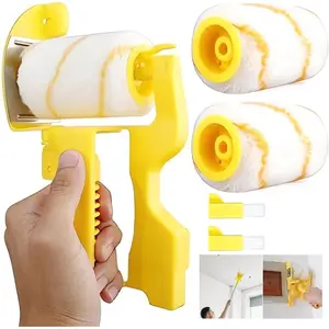 Professional Paint Edger - 2024 New Model Paint Trimmer Edging Tool Suitable for Walls and High Ceilings with Edger Paint Brush Kit Bucket Edge Paint Roller Splash Guard for Trimming Corners Paint Cutting Tool (Handheld)