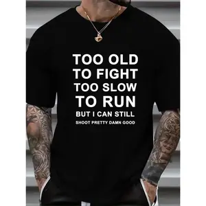 Plus Size Mens Crew Neck Short Sleeve T Shirts with Breathable Slight Stretch Polyester Fabric and Random Letter Print Trendy Summer Tees for Big and Tall Men Ideal for Casual Street Style and Seasonal Wear