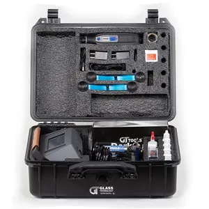 GT Tools® Wizard™ Smart Windshield Repair System – Fully Automated Professional Windshield-Chip & Crack Repair Kit with Cordless Drill, UV Curing Bridge & Full Resin Set