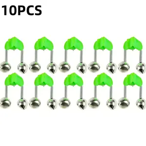 Humwam 10 Pcs Anti-Lost Fishing Bells with Clip Design, Double Ring Fish Bells, Practical Outdoor Fishing Accessory Tools