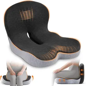 Memory Foam Seat Cushion Non-Slip Breathable Machine Washable for All-Day Comfort Solution Tired of Achy Back & Legs Upgrade Your Chair Instantly