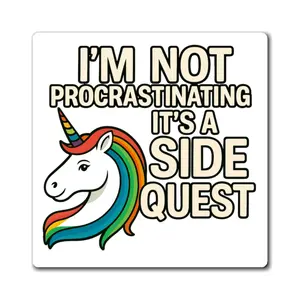 Magical Unicorn Side Quest Magnet, Whimsical Refrigerator Décor, Fun Gift for Unicorn Lovers, Motivational Home Accessory, Perfect for [...]