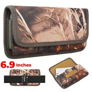 Universal Camo Velcro Clasp Phone Pouch 6.9 inch