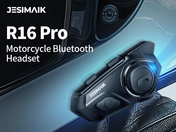 Motorcycle Helmet Bluetooth Headset, 10 Way 2KM Helmet Communication System, Multitasking Audio Motorcycle Intercom, 2 Mics&40mm Speaker (2 Pack)