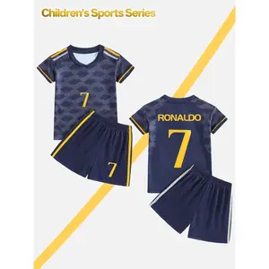 Name RONALDO with number 7 - Children's football suit, jersey & shorts set, lightweight and breathable, suitable for sports and casual wear, a perfect choice for outdoor activities, Soccer Jerseys