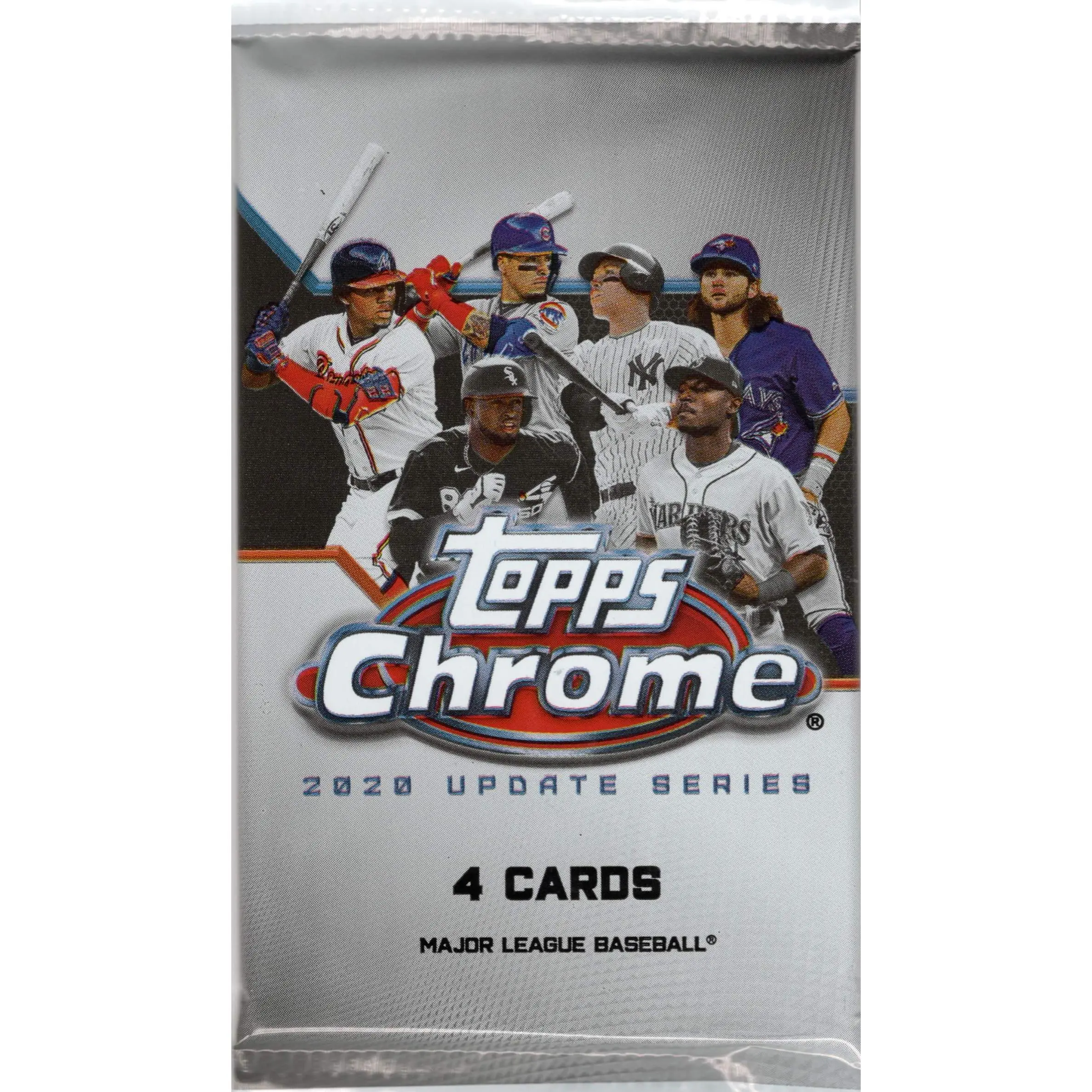 2020 Topps Chrome Series Baseball Mega Box Pack - Chrome Update, 4 Cards, 1-of-1 Superfractors, Refractors, Autographs (Sports Trading Card Collectible)