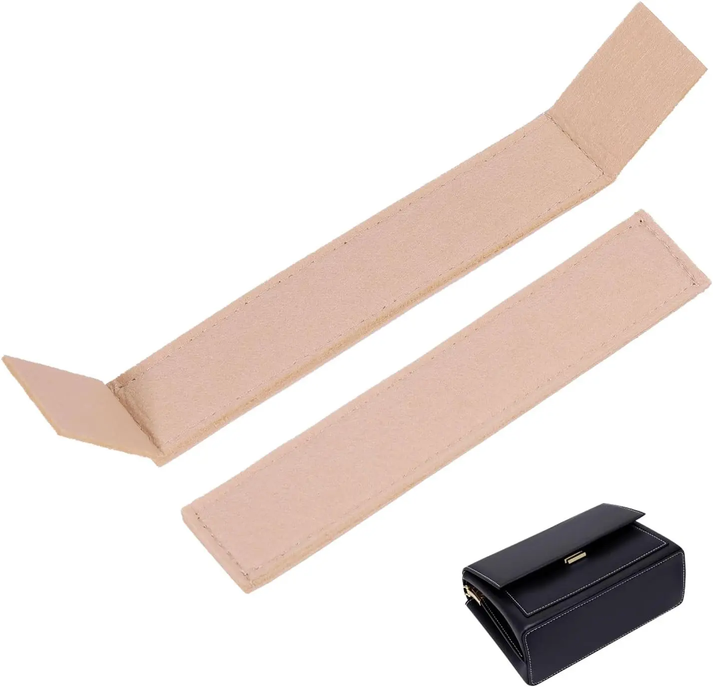 Bag Base Shaper Rectangle Felt Purse Base Shaper - Wallet-on-Chain (WOC) Handbag Support, Sturdy Felt Insert for Shape Retention, Protector Saver for Clutch, Crossbody, Navajo White