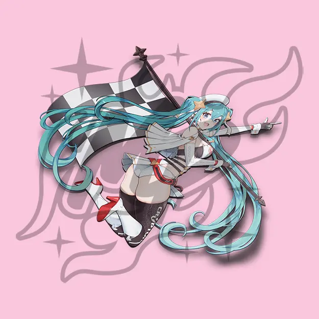 Racing Hatsune Miku 2023 Cute Anime Vinyl Car Sticker - UV & Water Resistant for Cars, Laptops