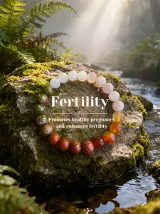 Natural Fertility Crystal Bracelet, Quartz Jade Agate Turquoise Crystal Stone, Symbolizes Hope, Versatile Wear, Daily Wear, Spiritual Jewelry