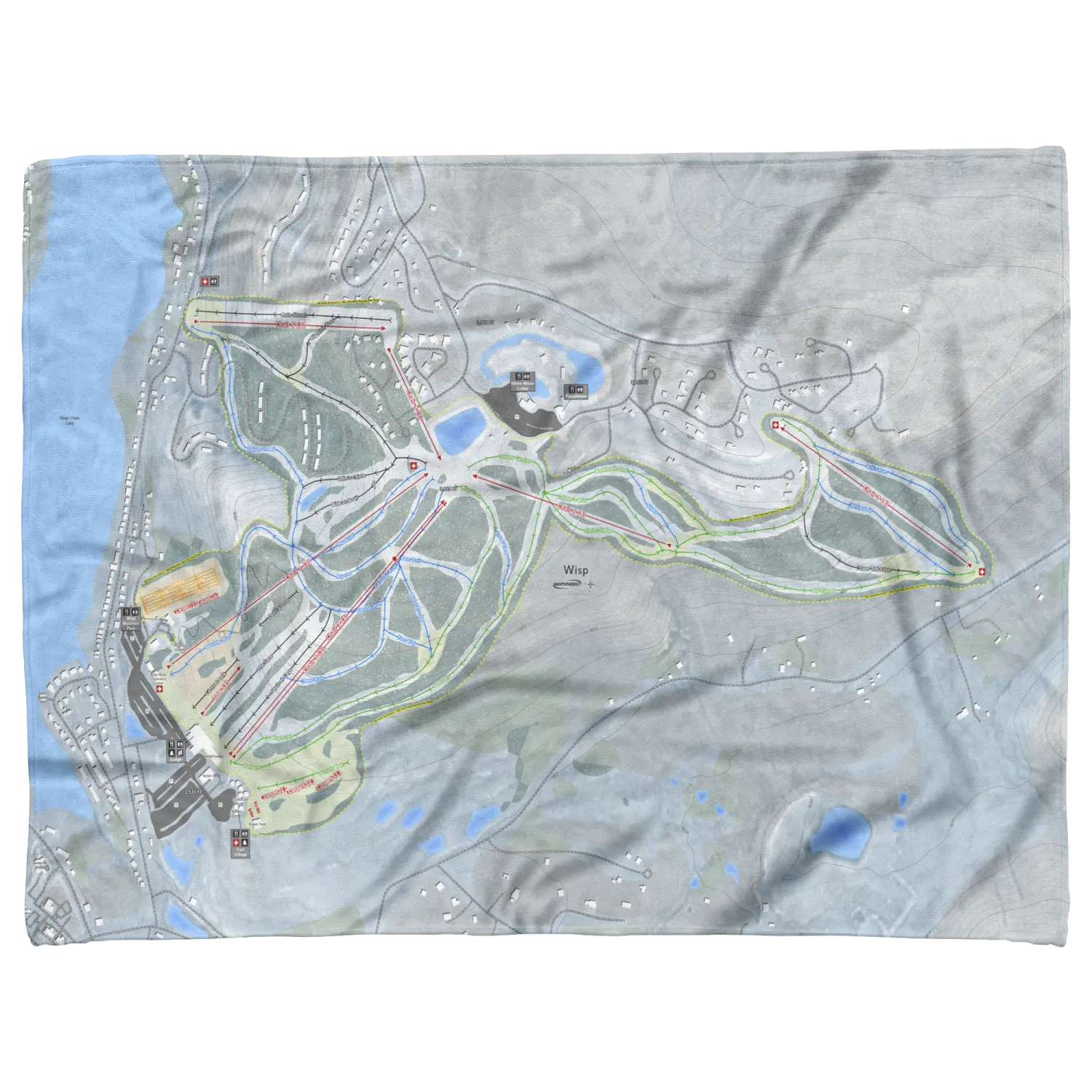 Wisp, Maryland Ski Resort Map Blanket