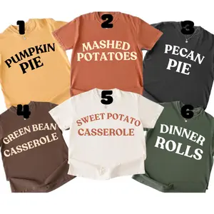 Custom Family Thanksgiving Shirt Comfort Color, Best Friends Shirt, Friendsgiving Group Tee, Pumpkin Pie Tee, Mashed Potatoes Shirt, Pecan Pie Top, Casserole Matching Family Shirts