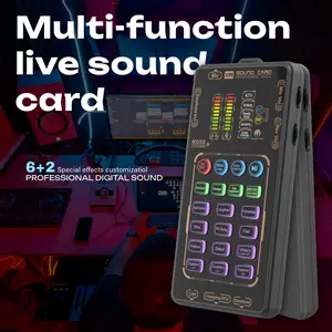 X55 Pro Small Handheld Sound Card Set Podcast Equipment Bundle Audio Interface Portable for Podcasters & Audio Enthusiasts