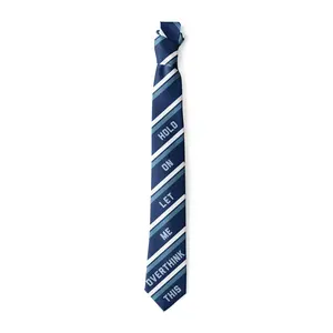 Hold On Let Me Overthink This Necktie Sarcastic Tie Funny Ties for Men Nerdy Neckties Funny Ties