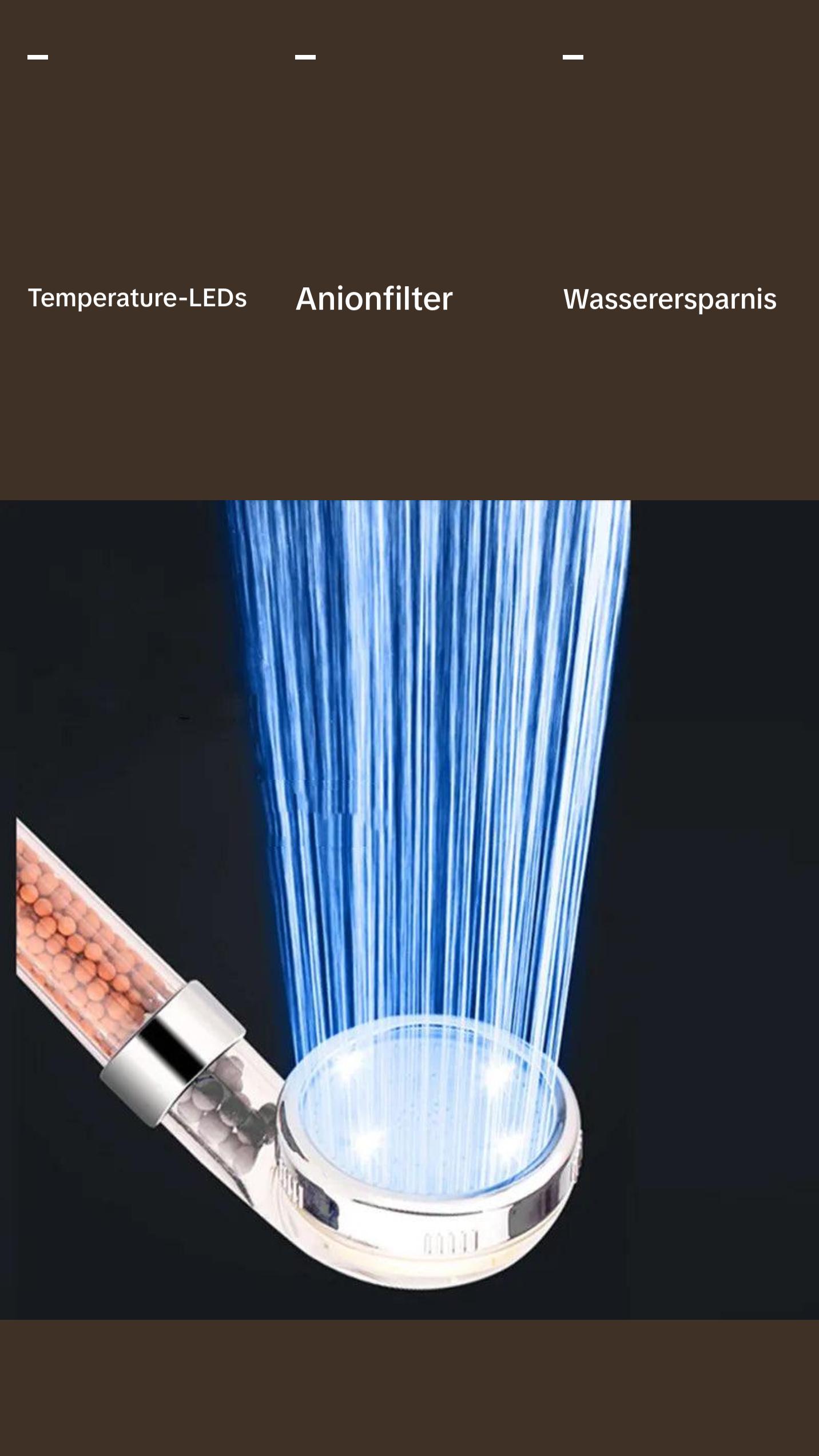 LED Light-Emitting Handheld Shower Head