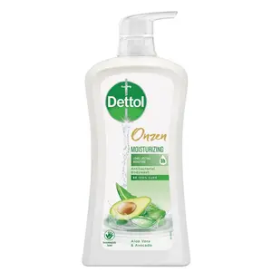 Dettol Anti-Bacterial Body Wash & Shower Gel aloe Vera& Avocado Scent 900ml Large Bottle for Gentle Cleansing Skin- Daily Use