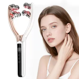Doge&Vollar Electric Face & Neck Roller Massager, Rechargeable Massage Tool for Home & Travel