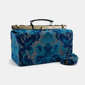 Burnout Velvet Revival Aqua Genevieve Carpet Gladstone Bag