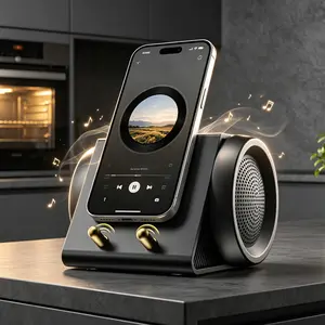Portable Wireless Induction Speaker with HD Surround Sound ,No Bluetooth Required,Subwoofer Amplifier & Smartphone Stand for Videos, Music, and Calls，Perfect Family Gift，Father's Day Gifts