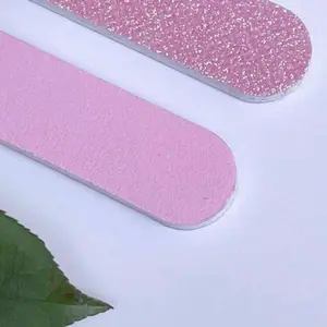 10pcs/Set Shiny Pink Dual-Sided Disposable Mini Nail Files, Suitable For Manicure Buffing And Polishing, Professional Nail Care Set