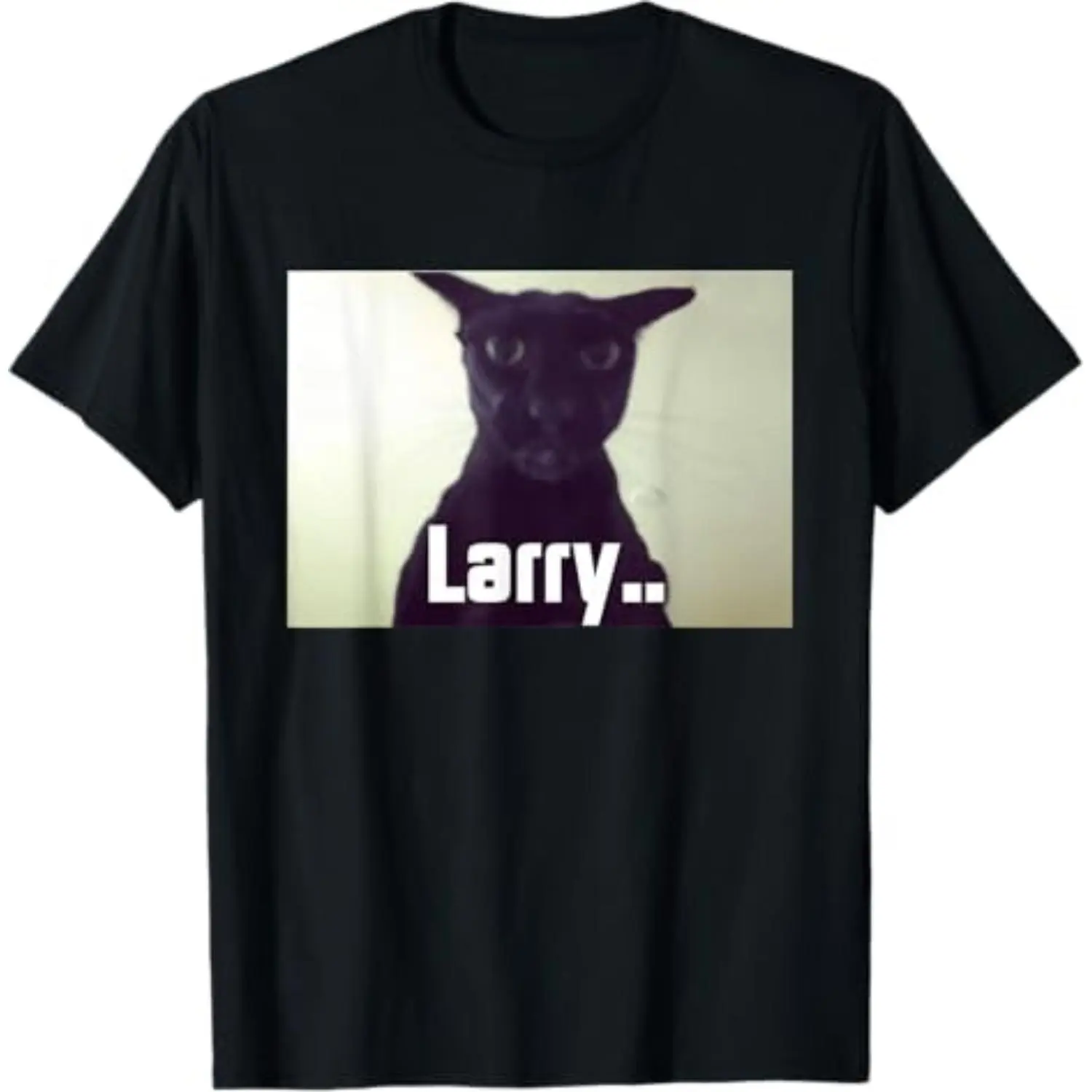 Women's Short-Sleeve Casual Streetwear Top - Evil Larry Meme, Cursed Larry Cat Meme, Brainrot Themed Graphic T-Shirt, Shortsleeve, Tshirt, Meme Shirts Funny, Funny T Shirt