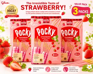 GLICO POCKY STRAWBEERY FROM JAPAN 3 PACKS