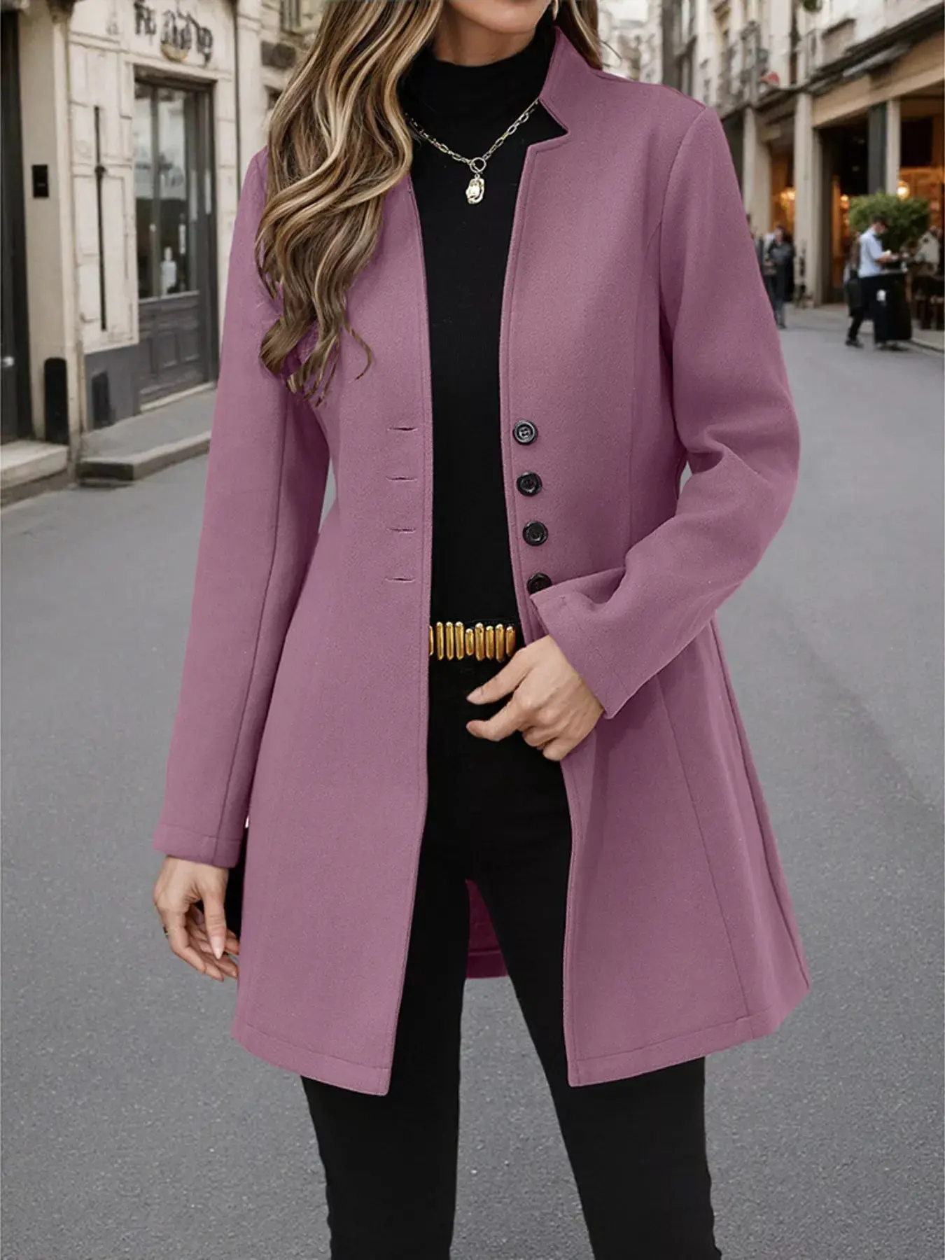 Button Up Long Sleeve Coat Button Up Long Sleeve Coat