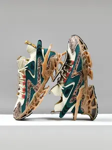 Men's Fashionable Lace Up Low Top Sneakers, Casual Comfortable Sporty Running Shoes, Trendy All-match Sneakers for Daily Wear（gift）