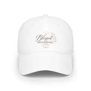 Blessed and Becoming HER script cross cap | Baseball Cap, Christian faith design