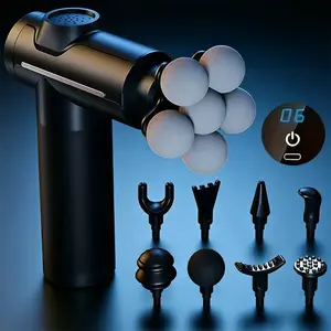 Professional Multi-Head Fascia Gun, USB Portable Massager for Deep Tissue Massage, Ideal for Back, Neck, Legs, Arms, Home Office Outdoor Use