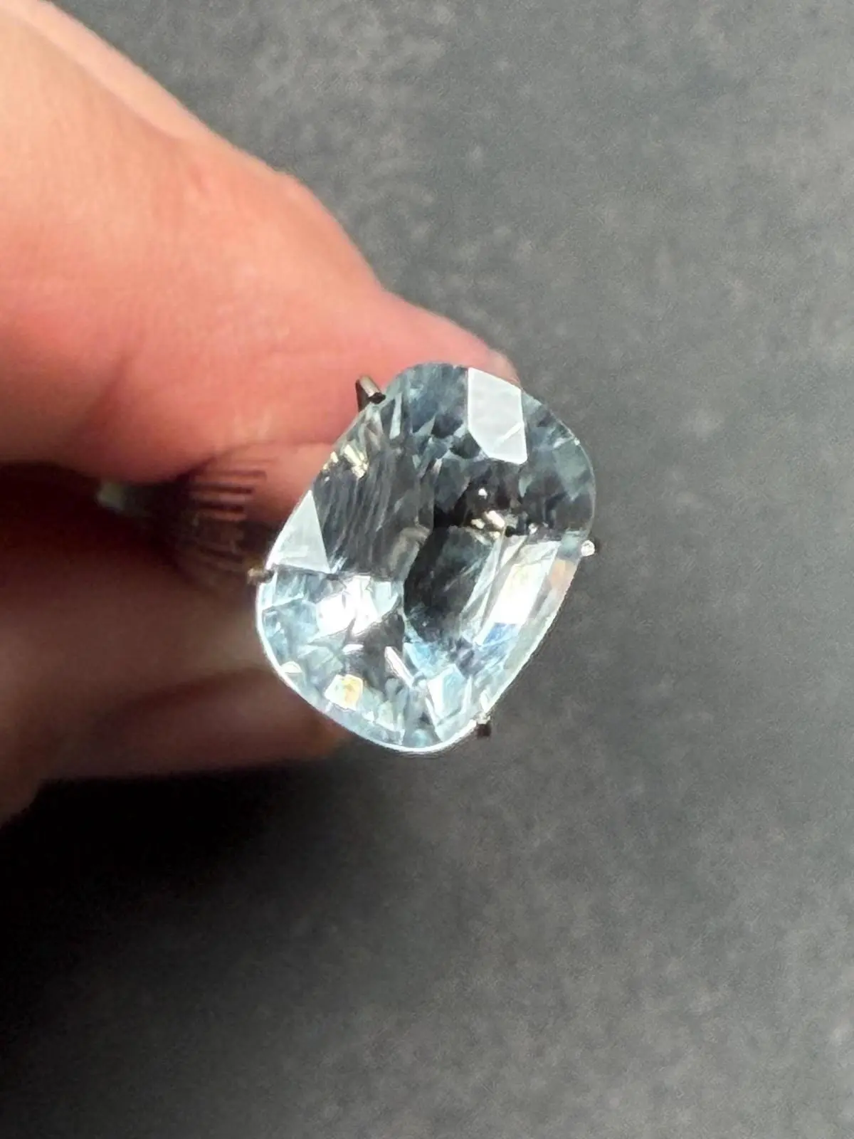 Aquamarine 4.53 ct Light Blue Cushion Cut Loose Gemstone