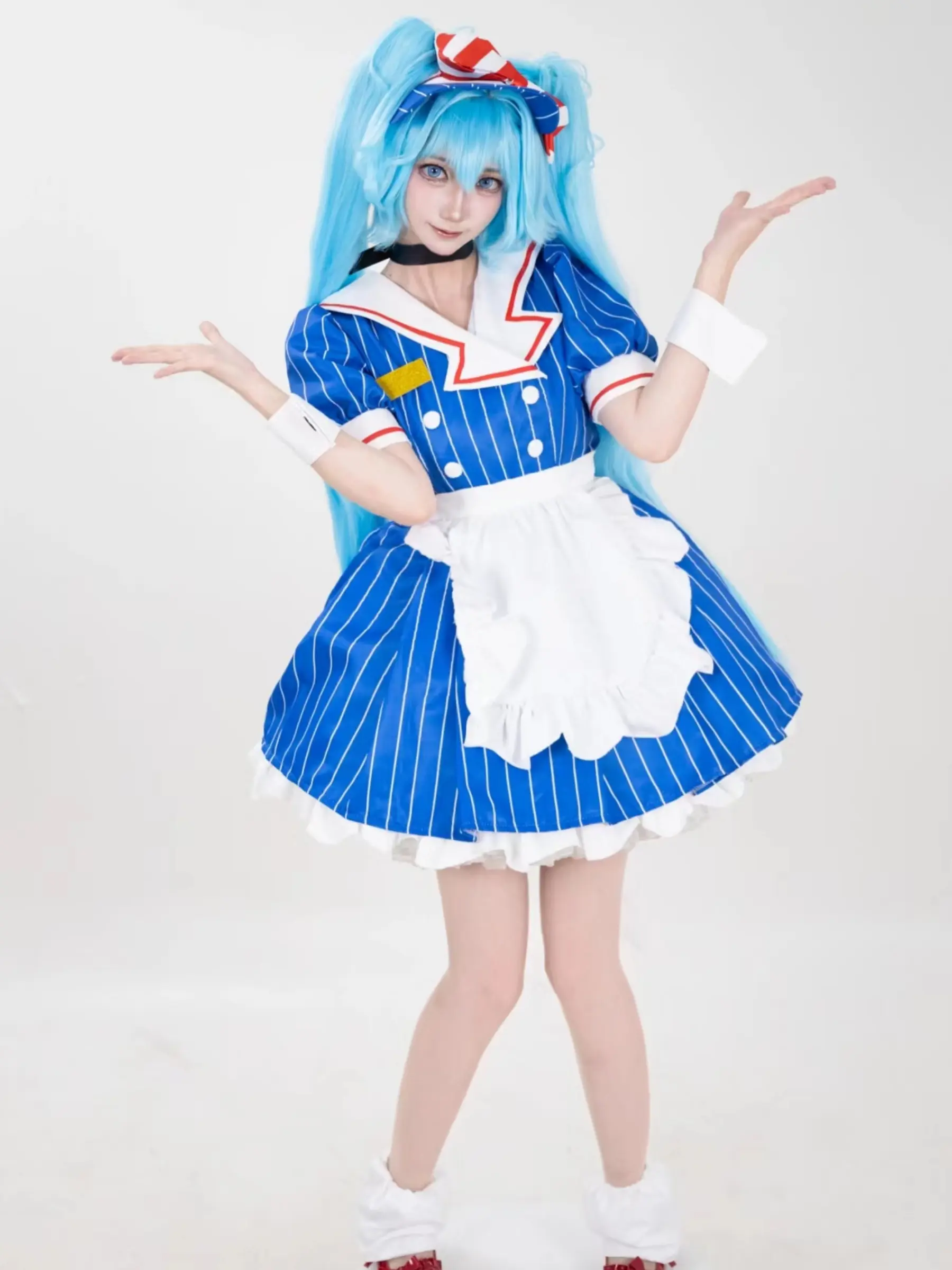 Vocaloid 01 Cosplay Costume, Mesmerize Hatsune Cosplay Costume Blue Maid  Dress for Halloween Womenswear Clothes - TikTok Shop
