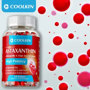 Astaxanthin Capsules - Also Contains Grapeseed Oil, Ashwagandha Root - For Cardiovascular Use - Non-GMO, Gluten-Free - 60/120 Capsules