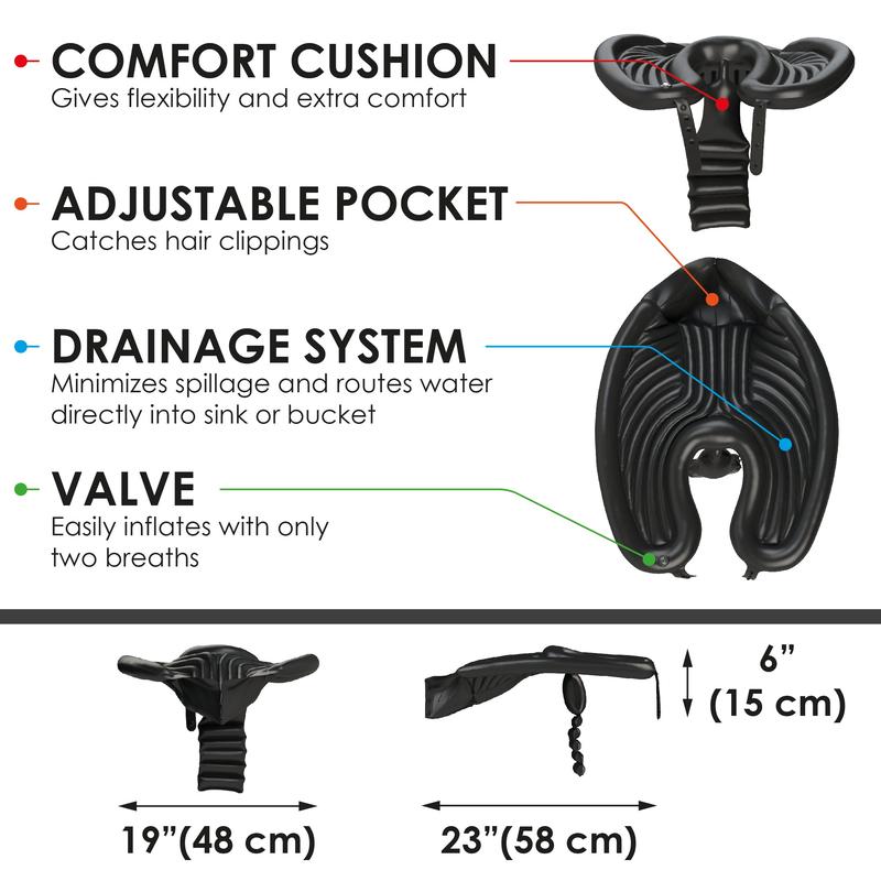 MobileSalon Inflatable Basin for Washing Hair in Bed and at Home