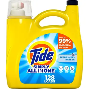 Tide Liquid Laundry Detergent, Refreshing Scent, 128 Loads, 168 fl oz
